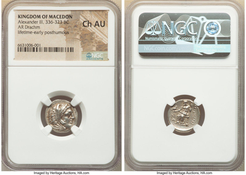 MACEDONIAN KINGDOM. Alexander III the Great (336-323 BC). AR drachm (16mm, 1h). ...