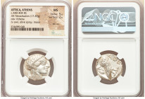 ATTICA. Athens. Ca. 440-404 BC. AR tetradrachm (24mm, 17.20 gm, 10h). NGC MS 5/5 - 2/5, test cut. Mid-mass coinage issue. Head of Athena right, wearin...