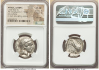 ATTICA. Athens. Ca. 440-404 BC. AR tetradrachm (26mm, 17.14 gm, 3h). NGC Choice XF 5/5 - 2/5, test cut. Mid-mass coinage issue. Head of Athena right, ...