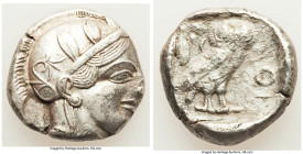 ATTICA. Athens. Ca. 440-404 BC. AR tetradrachm (24mm, 16.76 gm, 10h). XF. Mid-mass coinage issue. Head of Athena right, wearing earring, necklace, and...