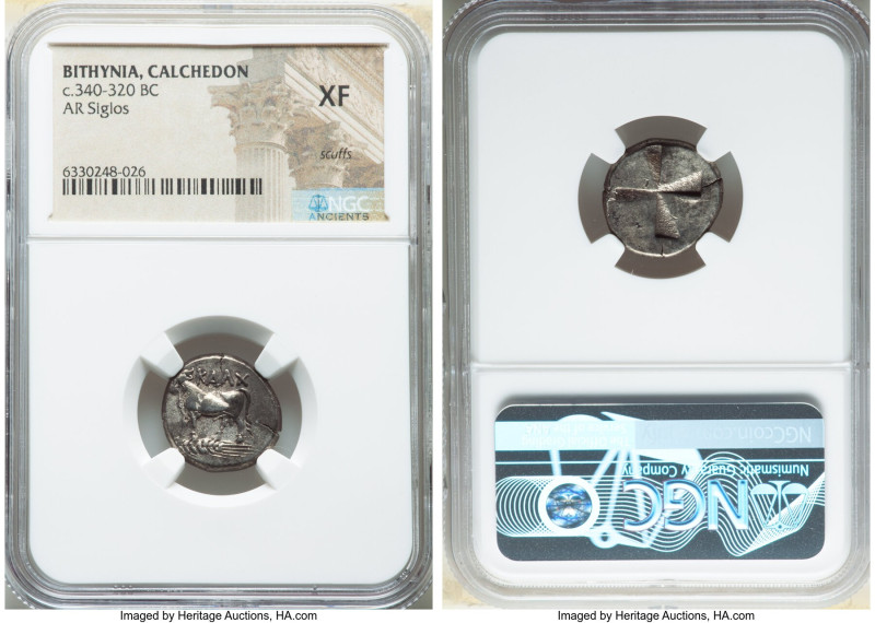 BITHYNIA. Calchedon. Ca. 4th century BC. AR siglos (17mm). NGC XF, scuffs. Persi...