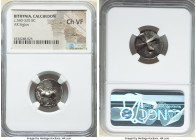 BITHYNIA. Calchedon. Ca. 4th century BC. AR siglos (18mm). NGC Choice VF, marks. Persic standard. KAΛX, bull standing left on grain ear pointing right...