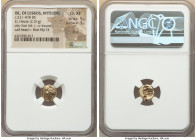 LESBOS. Mytilene. Ca. 521-478 BC. EL sixth-stater or hecte (10mm, 2.51 gm, 2h). NGC Choice XF 5/5 -3/5, scuff. Head of roaring lion right, wearing bea...