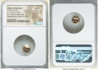 IONIA. Phocaea. Ca. 387-326 BC. EL hecte (11mm, 2.52 gm). NGC Choice Fine 5/5 - 5/5. Head of female left, wearing sphendone tied at forehead, with ban...