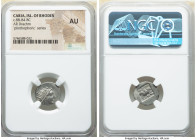 CARIAN ISLANDS. Rhodes. Ca. 88-84 BC. AR drachm (15mm, 11h). NGC AU. Plinthophoric standard, Philon, magistrate. Radiate head of Helios right / ΦIΛΩN,...