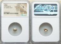 LYDIAN KINGDOM. Alyattes or Walwet (ca. 610-546 BC). EL 1/12 stater or hemihecte (7mm). NGC Good, countermarks. Uninscribed, Lydo-Milesian Standard, S...