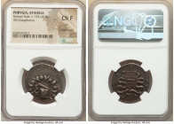 PHRYGIA. Apameia. Roman Rule Ca. 166-133 BC. AR cistophorus (27mm, 12h). NGC Choice Fine, edge marks. Attalus and Timo, magistrates. Serpent emerging ...