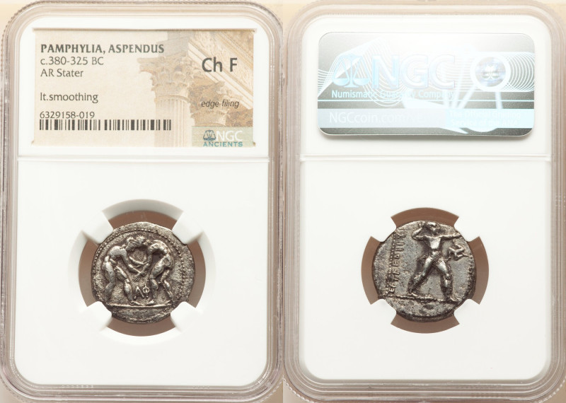 PAMPHYLIA. Aspendus. Ca. 380-225 BC. AR stater (22mm, 12h). NGC Choice Fine, edg...