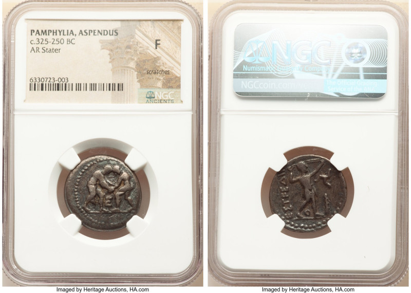 PAMPHYLIA. Aspendus. Ca. 325-250 BC. AR stater (23mm, 12h). NGC Fine, scratches....