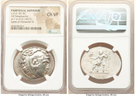 PAMPHYLIA. Aspendus. Ca. 212-181 BC. AR tetradrachm (36mm, 1h). NGC Choice VF. In the name and types of Alexander III the Great of Macedon, dated Civi...