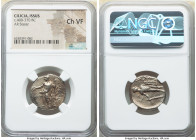 CILICIA. Issus. Ca. 400-370 BC. AR stater (22mm, 9h). NGC Choice VF. Apollo standing facing, head left, patera in extended right hand, resting against...