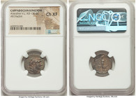 CAPPADOCIAN KINGDOM. Ariarathes V (ca. 163-130 BC). AR drachm (19mm, 12h). NGC Choice XF. Eusebeia under Mount Argaeus, dated Year 33 (130/29 BC). Dia...