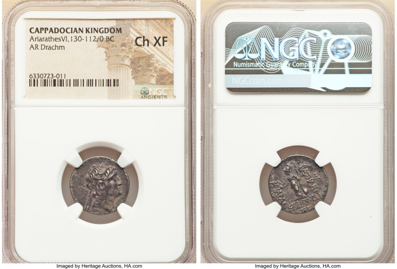 CAPPADOCIAN KINGDOM. Ariarathes VI (130-112/0 BC). AR drachm (18mm, 11h). NGC Ch...