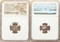 CYPRUS. Salamis. Evagoras I (411-374/3 BC). AR third-stater or tetrobol (15mm, 3.20 gm, 11h). NGC Choice XF 5/5 - 3/5, marks. E u va-ko-ro (Cypriot), ...