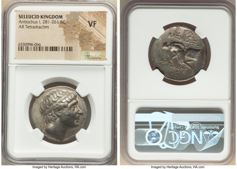 SELEUCID KINGDOM. Antiochus I Soter (281-261 BC). AR tetradrachm (28mm, 4h). NGC...