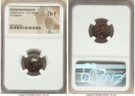SELEUCID KINGDOM. Antiochus IV Epiphanes (175-164 BC). AR drachm (17mm, 6h). NGC Choice Fine. Diademed head of Antiochus IV right, short diadem ends f...
