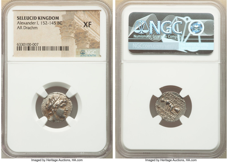 SELEUCID KINGDOM. Alexander I Balas (152/1-145 BC). AR drachm (17mm, 10h). NGC X...