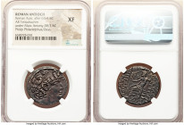 SELEUCID KINGDOM. Philip I Philadelphus (ca. 95/4-76/5 BC). Marc Antony, as Proconsul (38/7 BC). AR tetradrachm (27mm, 12h). NGC XF. Posthumous issue ...
