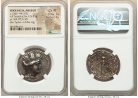 PHOENICIA. Aradus. Ca. 138/7-44/3 BC. AR tetradrachm (27mm, 15.31 gm, 12h). NGC Choice VF 4/5 - 4/5. Dated Civic Year 163 (97/6 BC). Veiled, turreted,...