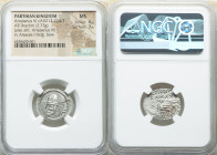 PARTHIAN KINGDOM. Artabanus VI (ca. AD 212-224/7). AR drachm (20mm, 2.77 gm, 12h). NGC MS 4/5 - 3/5. Ecbatana mint. Bust of Artabanus VI left, with fo...