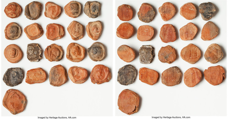 ANTIQUITIES. Roman Imperial. Ca. AD 1st-3rd centuries. Lot of 21 terracotta amph...