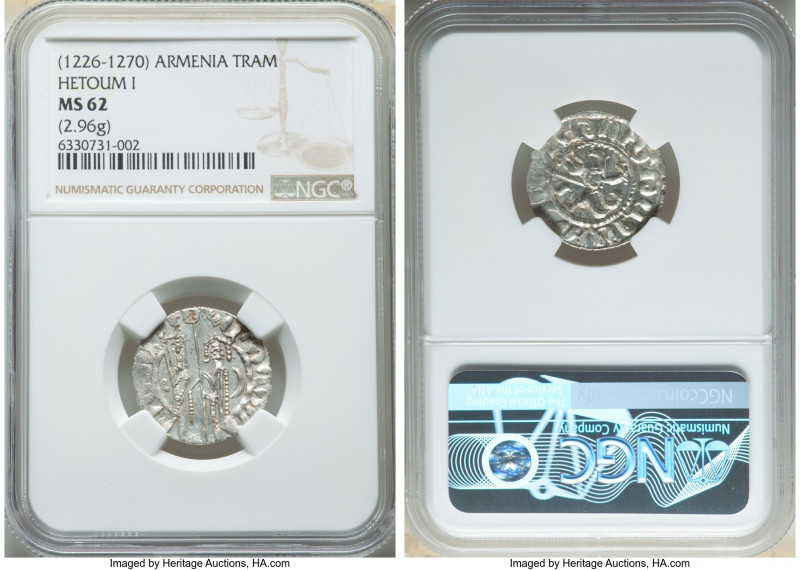 Cilician Armenia. Hetoum I Tram ND (1226-1270) MS62 NGC, 2.96gm. 

HID0980124201...