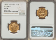 Victoria gold "St. George" Sovereign 1885-M AU58 NGC, Melbourne mint, KM7, S-3857C. WW complete, small BP. 

HID09801242017

© 2022 Heritage Auctions ...