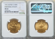 Republic gold "Babenberg Dynasty" 1000 Schilling 1976 MS66 NGC, Vienna mint, KM2933, Fr-909. 1000th year anniversary. 

HID09801242017

© 2022 Heritag...