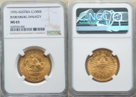 Republic gold "Babenberg Dynasty" 1000 Schilling 1976 MS65 NGC, Vienna mint, KM2933, Fr-909. 1000th year anniversary. 

HID09801242017

© 2022 Heritag...