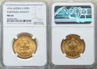 Republic gold "Babenberg Dynasty" 1000 Schilling 1976 MS64 NGC, Vienna mint, KM2933, Fr-909. 1000th year anniversary. 

HID09801242017

© 2022 Heritag...