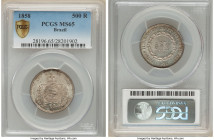 Pedro II 500 Reis 1858 MS65 PCGS, KM464. 

HID09801242017

© 2022 Heritage Auctions | All Rights Reserved