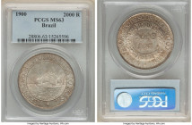 Republic 2000 Reis 1900 MS63 PCGS, KM501. 

HID09801242017

© 2022 Heritage Auctions | All Rights Reserved