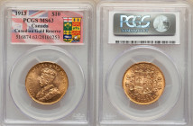 George V gold 10 Dollars 1913 MS63 PCGS, KM27. Canadian Gold Reserve. 

HID09801242017

© 2022 Heritage Auctions | All Rights Reserved