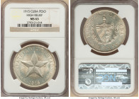 Republic "High Relief" Star Peso 1915 MS63 NGC, Philadelphia mint, KM15.1. 

HID09801242017

© 2022 Heritage Auctions | All Rights Reserved