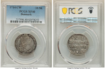 Frederick IV 16 Skilling 1714-CW XF40 PCGS, Copenhagen mint, KM505. 

HID09801242017

© 2022 Heritage Auctions | All Rights Reserved