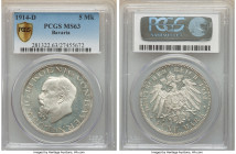 Bavaria. Ludwig III 5 Mark 1914-D MS63 PCGS, Munich mint, KM1007. 

HID09801242017

© 2022 Heritage Auctions | All Rights Reserved