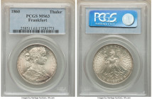 Frankfurt. Free City Taler 1860 MS63 PCGS, KM360. 

HID09801242017

© 2022 Heritage Auctions | All Rights Reserved