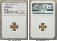 Nürnberg. Free City gold Restrike Klippe 1/8 Ducat (1700)-N MS64 NGC, KM249, Fr-1894. 

HID09801242017

© 2022 Heritage Auctions | All Rights Reserved...
