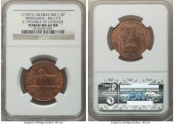 Middlesex. Kelly's copper 1/2 Penny Token ND (1790's) MS64 Red and Brown NGC, D&H-345. Edge: PAYABLE AT LONDON. KELLYS LIGHT HARNESS & C Man on left w...