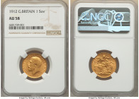 George V gold Sovereign 1912 AU58 NGC, KM820. 

HID09801242017

© 2022 Heritage Auctions | All Rights Reserved