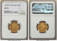 Franz Joseph I gold 20 Francs (8 Forint) 1875-KB AU55 NGC, Kremnitz mint, KM455.1, Fr-243. 

HID09801242017

© 2022 Heritage Auctions | All Rights Res...