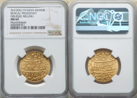 British India. Bengal Presidency gold Mohur AH 1202 Year 19 (1787/1788) MS64 NGC, Murshidabad mint, KM114, Stevens-6.7. Oblique milling. 

HID09801242...