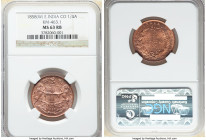 British India. East India Company 1/4 Anna 1858-(w) MS63 Red and Brown NGC, Birmingham mint, KM463.1. Single wreath tips. 

HID09801242017

© 2022 Her...