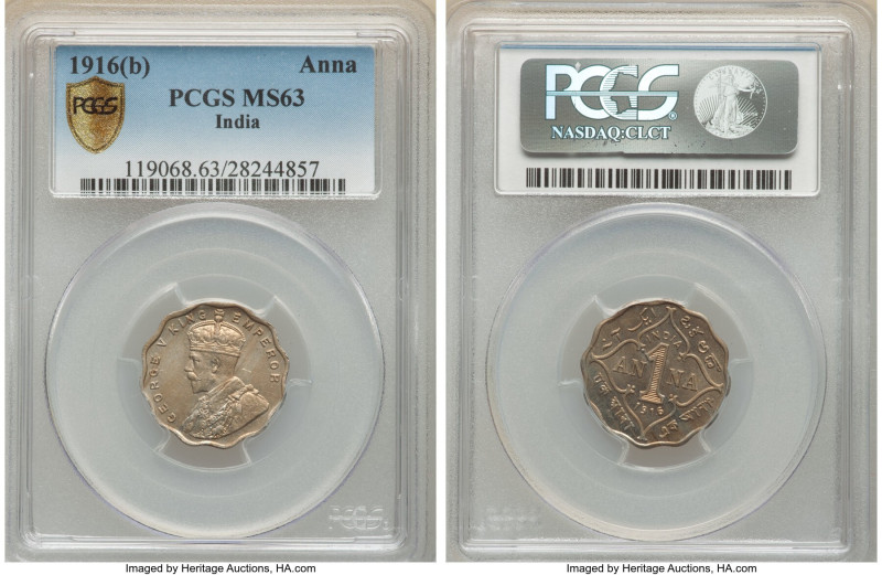 British India. George V Anna 1916-(b) MS63 PCGS, Bombay mint, KM513. 

HID098012...