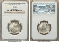 British India. George V 1/2 Rupee 1933-(c) MS66 NGC, Calcutta mint, KM522. 

HID09801242017

© 2022 Heritage Auctions | All Rights Reserved