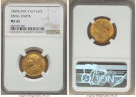 Papal States. Pius IX gold 20 Lire Anno XXIV (1869)-R MS62 NGC, Rome mint, KM1382.4. 

HID09801242017

© 2022 Heritage Auctions | All Rights Reserved