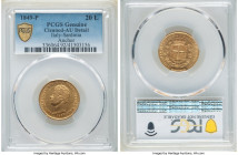Sardinia. Carlo Alberto gold 20 Lire 1849 (Anchor)-P AU Details (Cleaned) PCGS, Genoa mint, KM131.2, Fr-1143. 

HID09801242017

© 2022 Heritage Auctio...