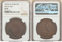 Republic 8 Reales 1827 Do-RL XF40 NGC, Durango mint, KM377.4, DP-Do04. Dies of 1826. 

HID09801242017

© 2022 Heritage Auctions | All Rights Reserved