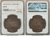 Republic 8 Reales 1833 Do-RM AU53 NGC, Durango mint, KM377.4, DP-Do10. 

HID09801242017

© 2022 Heritage Auctions | All Rights Reserved