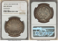 Republic Pair of Certified Assorted 8 Reales NGC, 1) 8 Reales 1875 CA-MM - UNC Details (Damaged), Chihuahua mint, KM377.2, DP-Ca51 2) 8 Reales 1877 Mo...